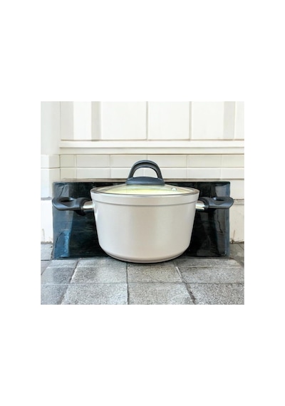 Peramari Hascevher Ezme Bio Granit 22 Cm Derin Tencere Krem Bej 22 Cm Çok Renkli