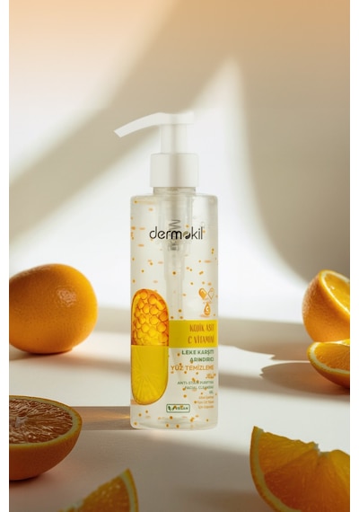 Dermokil Kojik Asit C Vitamini Leke Karşıtı Arındırıcı Yüz Temizleme Jeli 200 Ml