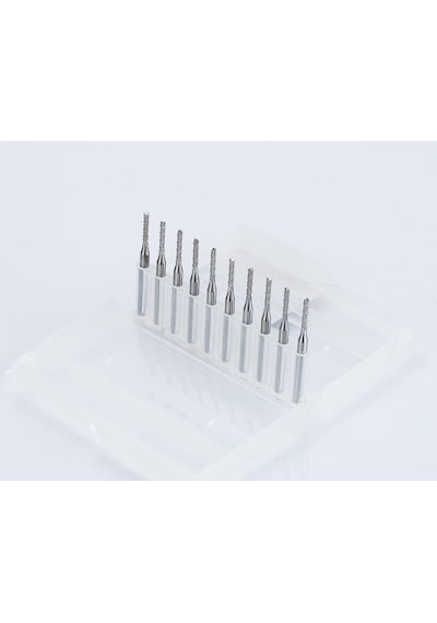 Tungsten Karbür Pcb Kesme Cnc Freze Ahşap Işleme 1.3Mm 10 Adet