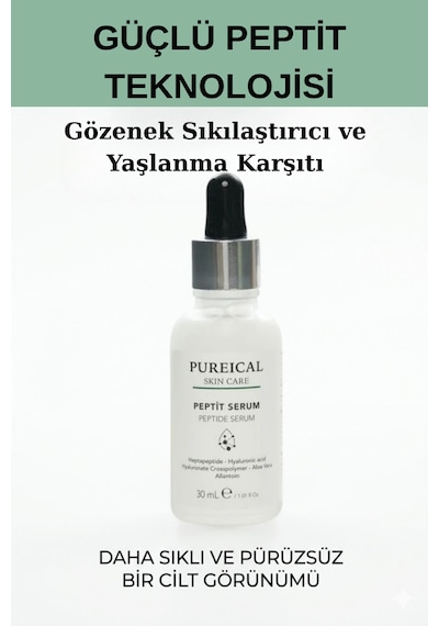 Pureical Peptit Serum, Kırışıklık Karşıtı, Anti Aging Cilt Sıkılaştırıcı Serum30 Ml