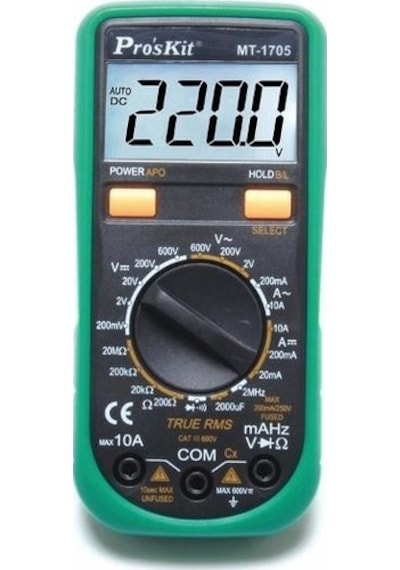 Proskit Mt-1705 3 1.2 True Rms Dijital Multimetre