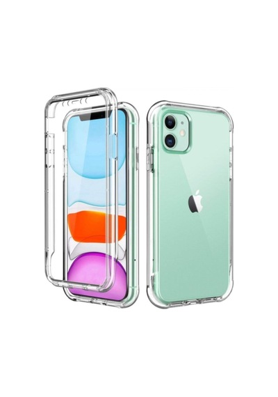 360 Derece Koruyucu Şeffaf Kılıf Apple Iphone 11 Iphone 11 Uyumlu Şeffaf Resimde Görünen
