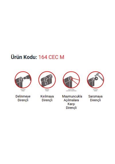 Kale Tüpten Şifreli Mandallı Silindir 90mm 30-10-50 Sarı