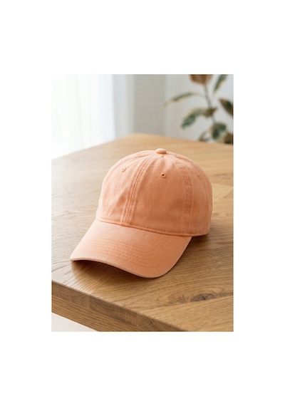 Emybox %100 Pamuk Yıkamalı Unisex Basic Şapka Kep Şeftali