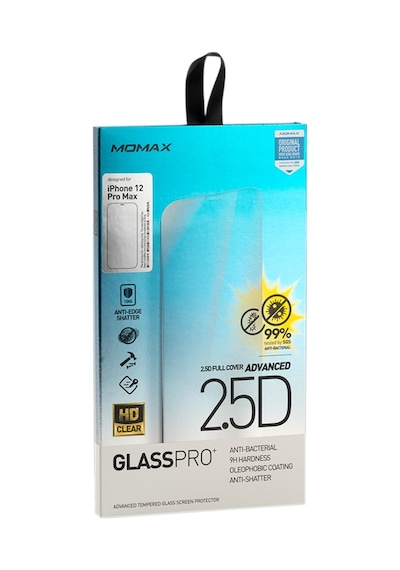 Glass Pro+ 2.5D Full Cover Apple Uyumlu iPhone 12 Pro Max Ekran Koruyucu