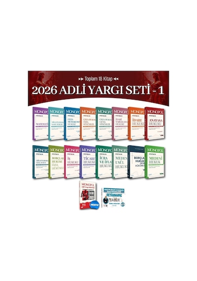 2026 Adli Yargı Hakimlik Seti -1 Monopol Yayınları - Yeni Baskı