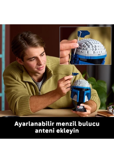 LEGO® Star Wars: Klonların Saldırısı Jango Fett™ Kaskı 75408 - Yetişkinler için İnşa Edilebilen Koleksiyonluk Model Yapım Seti (616 Parça)