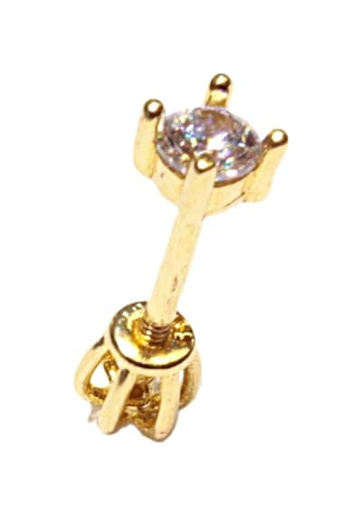 14 Ayar Altın Piercing Tragus Küpe T016