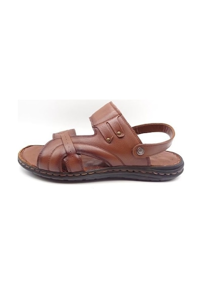 Güvener Büyük Numara Erkek Sandalet Ct4387 Taba Siyah