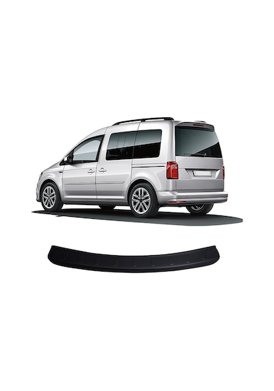 Volkswagen Caddy 2015-2020 Uyumlu Arka Tampon Eşiği Koruma Abs Mat Siyah