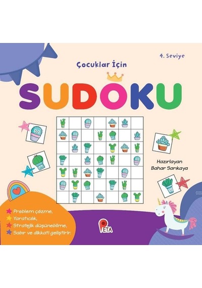 Çocuklar İçin Sudoku - 4.Seviye - Bahar Sarıkaya - Peta