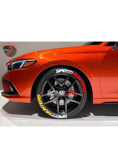 Speedhunters Çift Renk Lastik Yazısı 4 Adet Oto Kokusu Hediyeli 3d Lastik Yazısı