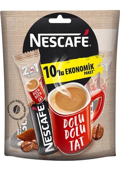 Nescafe 2'si 1 Arada Ekonomik Paket 10 x 10'lu
