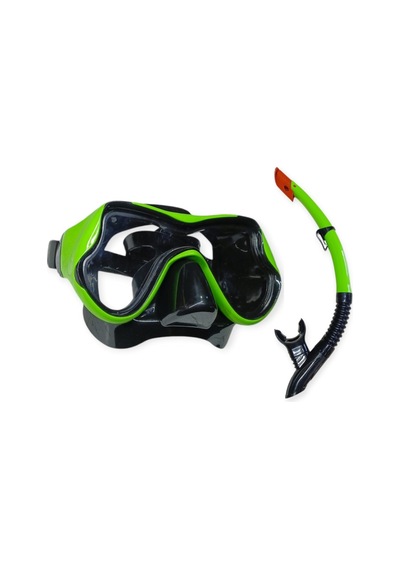 Dalış Maskesi Ve Snorkel Yetişkin - 51714-yeşil - 1 Adet Çok Renkli