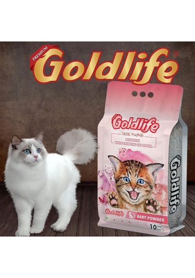 Gold Life Premium Bebe Pudralı 10 Lt Kedi Kumu
