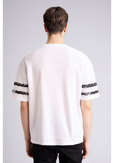 Defacto %100 Pamuk Loose Fit Tişört F8669ax26spwt34 Beyaz-wt34