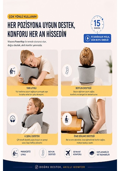 Powernap Ergonomik Masaüstü Uyku Ve Kaylule Yastığı Öğle Arası Uyku Ve Şekerleme Yastığı Boyun, Ko