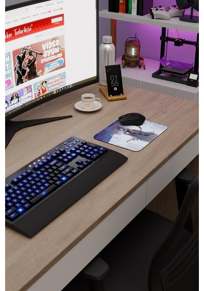 Kujou Sara Genshin Impact Anime Oyuncu V1 - 22x18 Gaming Mouse Pad Fare Altlığı