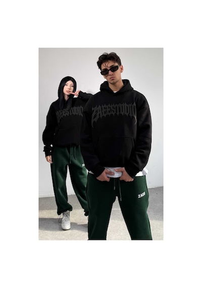 Zaee Zaeestudıo Renge Renk Baskılı Oversize Sweatshirt siyah