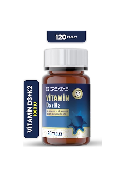 Erbatab D3 Vitamini Ve K2 Vitamini İçeren Takviye Edici Gıda