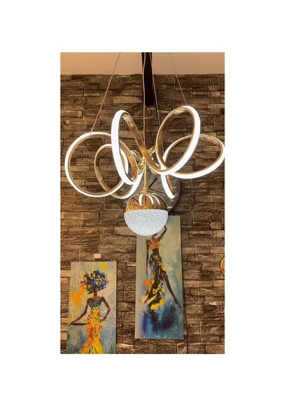 Kıvrım Toplu Modern Gold Powerled Sarkıt 3 Renk Ayınlatma Led Avize Gold