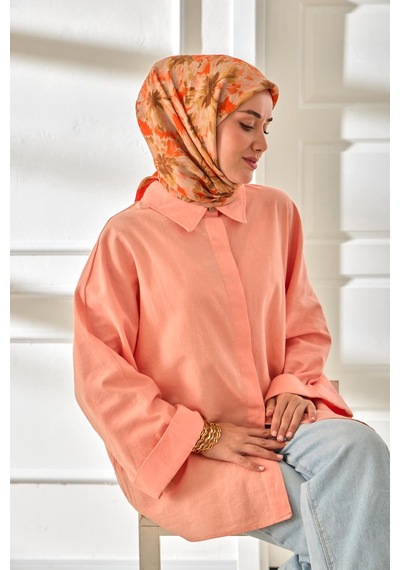 Silk Home Velora Eşarp 161001-10 Yeşil, Turuncu, Krem, Kahverengi