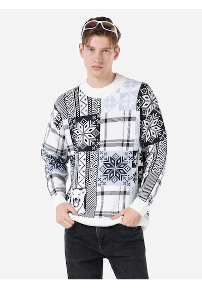 Colin's Colins Regular Fit Beyaz Erkek Kazak Cl1065740 Beyaz