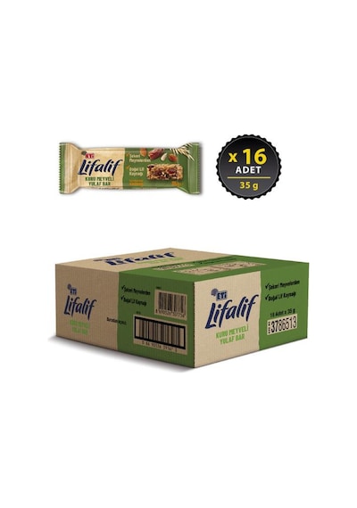 Lifalif Antep Fıstıklı Yulaf Bar 35 G X 16 Adet