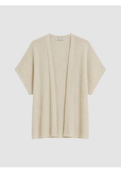 Lcw Everyday Beyaz Şal Yaka Oversize Kadın Triko Hırka Xl-2xl