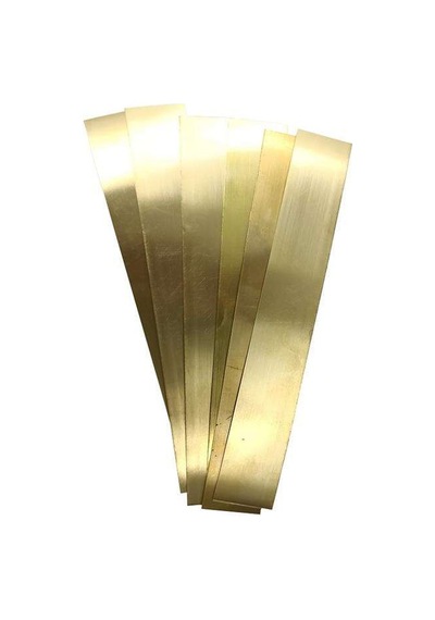 Metal Levha Pirinç Levha 0.30 Mm 6x20 Cm 5 Li Paslanmaz 36 Cm