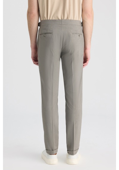 D's Damat Ds Damat Slim Fit Vizon Armürlü Kumaş Pantolon 5hf03kv21321m V01