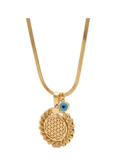 Solis Medallion Kolye Krem