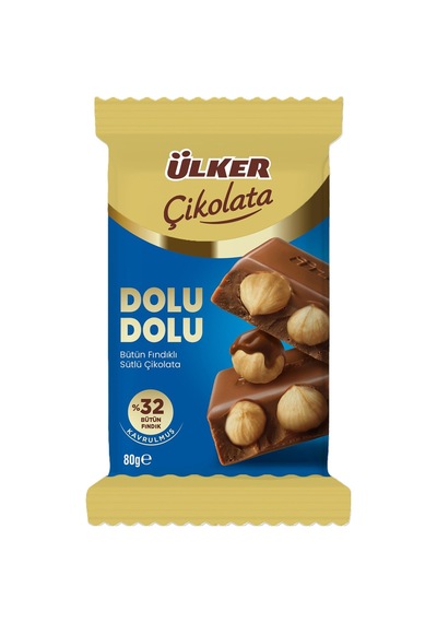 Ülker Çikolata Dolu Dolu Fındıklı 80 G - 6 Adet Tarı
