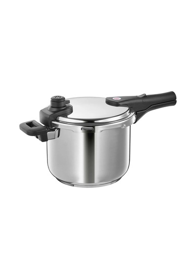Ikea 365+ Düdüklü Tencere 6 L 22 Cm Krom - Siyah 1 Parça Gümüş - Siyah