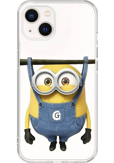 Apple Uyumlu iPhone 13 Şeffaf Kılıf Minions Tasarımlı