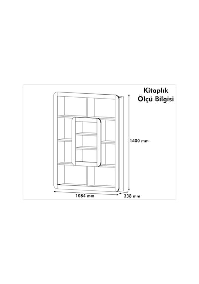 Variant Variant Orkide Kitaplık,Raf (Beyaz-Ceviz)