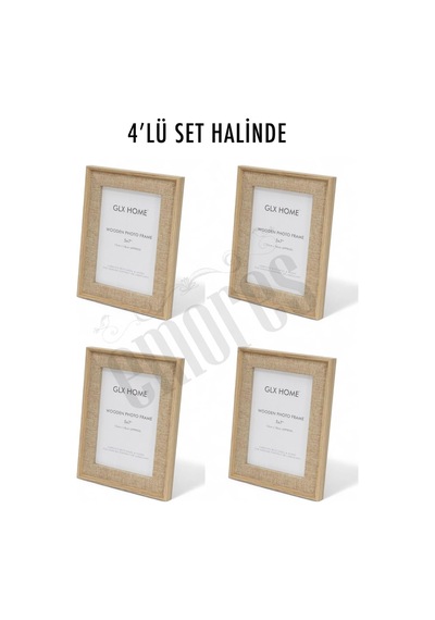 Tr Ahşap Resim Çerçevesi 4'lü Set Halinde 13 X 18 Cm Boyutunda