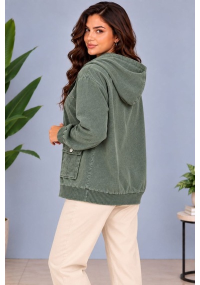 Cedy Denim Cedy -özel Tasarım Kadın Taş Ve Nakış İşleme Detaylı Düğmeli Kapüşonlu Sweat Hırka C7150 Haki Cedy Denim Cedy -özel Tasarım Kadın Taş Ve Nakış İşleme Detaylı Düğmeli Kapüşonlu Sweat Hırka C7150 Haki