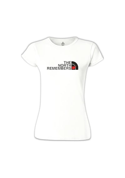 The North Remembers Beyaz Kadın Tshirt 001