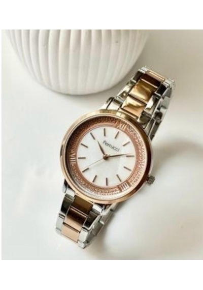 Ferrucci Fc13943 İşlemeli Sedef Kadran Çelik Kordon Kadın Kol Saati Rose Gold