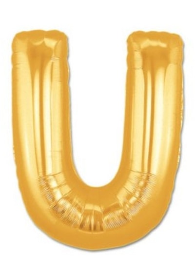U Harf Folyo Balon Altın Renk 40 İnç Tdrtr 0