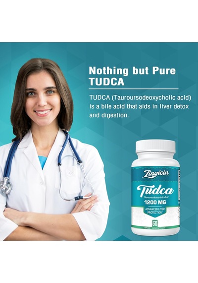 Zingicin Tudca Liver Detox Cleanse Digestion 1200mg 60 Caps