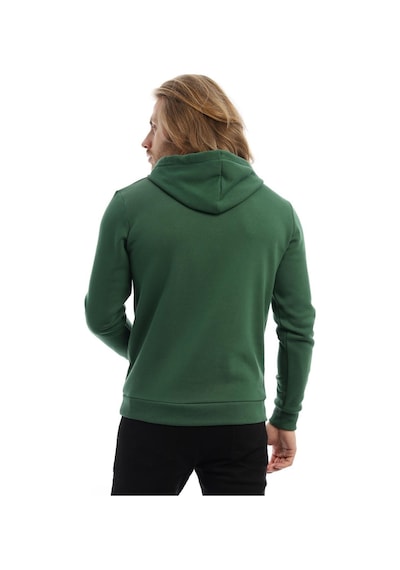 Polostate Erkek Polo State Süzine Nakışlı Kapüşonlu Sweat Koyu Yeşil