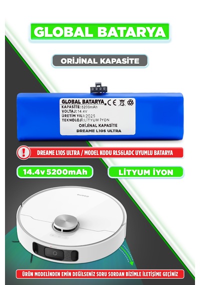 Dreame L10s Uyumlu Batarya 5200mah