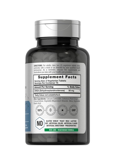 Horbaach Dhea 50mg 150 Tablets Non-gmo, Gluten Free Supplement