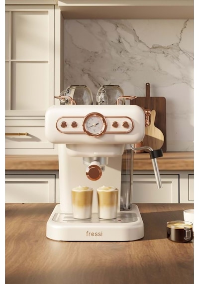 Fressi EM-01 Ristretto Süt Köpürtücülü 20 Bar Basınçlı Espresso Latte Cappuccino Americano Makinesi 1.2 L