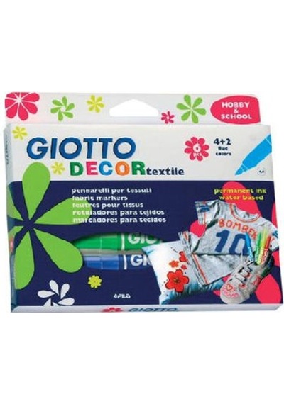Giotto Decor Textile Kumaş Boyama Kalemi 6 Renk