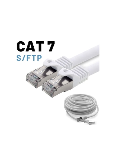 Irenis CAT7 Kablo S/FTP LSZH Ethernet Network Lan Ağ Kablosu 1 M-Beyaz