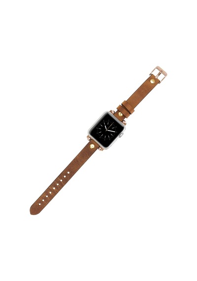 Apple Watch Uyumlu Deri Kordon 38-40-41mm Gt G19 Taba Diğer