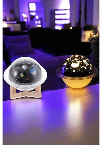 Hava Nemlendirici Masa Ve Gece Lambası Usb Projeksiyon Aromaterapi